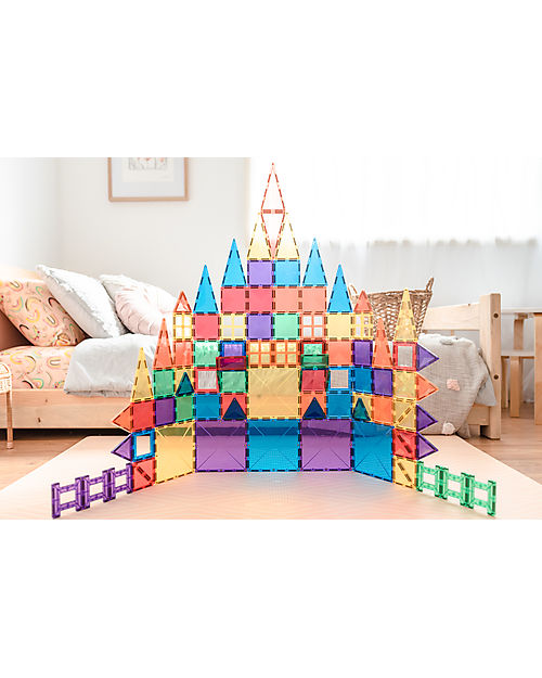 Connetix 100 Pezzi - Pacco Creativo - Arcobaleno -100% Plastica ABS Atossica - Apprendimento STEM! Giochi Magnetici