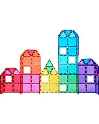 Connetix 104 Pezzi - Pacco Creativo - Bright - 100% Plastica ABS Atossica - Apprendimento STEM! Giochi Magnetici