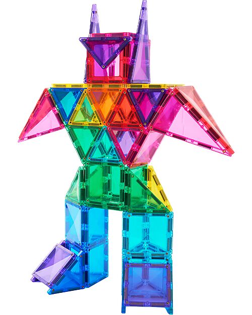 Connetix 104 Pezzi - Pacco Creativo - Bright - 100% Plastica ABS Atossica - Apprendimento STEM! Giochi Magnetici