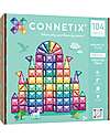 Connetix 104 Pezzi - Pacco Creativo - Pastello - 100% Plastica ABS Atossica - Apprendimento STEM! Giochi Magnetici