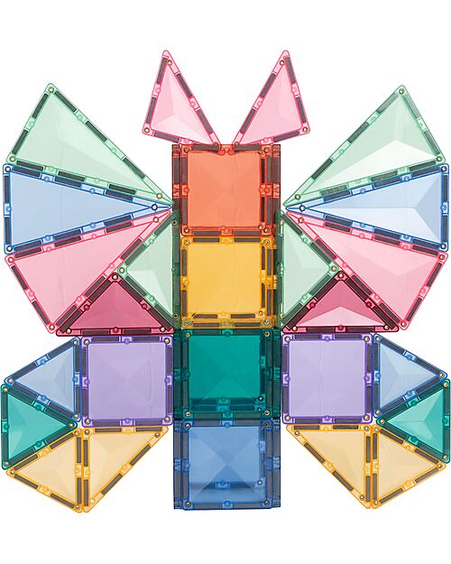 Connetix 104 Pezzi - Pacco Creativo - Pastello - 100% Plastica ABS Atossica - Apprendimento STEM! Giochi Magnetici