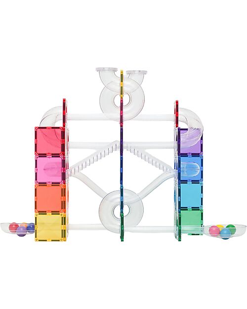Connetix 114 Pezzi - Pacco Pista Palline - Bright - 100% Plastica ABS Atossica - Apprendimento STEM! Giochi Magnetici