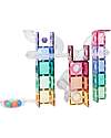 Connetix 114 Pezzi - Pacco Pista Palline - Pastello - 100% Plastica ABS Atossica - Apprendimento STEM! Giochi Magnetici