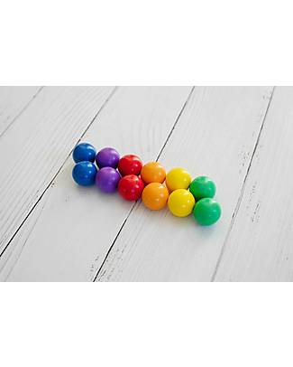 Connetix 12 Palline - Arcobaleno - 100% Plastica ABS Atossica - Apprendimento STEM! Giochi Magnetici