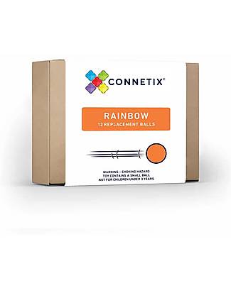 Connetix 12 Palline - Arcobaleno - 100% Plastica ABS Atossica - Apprendimento STEM! Giochi Magnetici