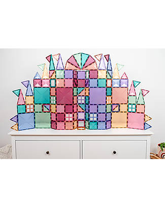 Connetix 120 Pezzi Creative pack - Pastello - 100% Plastica ABS Atossica - Apprendimento STEM! Giochi Magnetici
