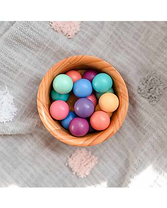 Connetix 16 Pezzi Ball Pack - Pastello - 100% Legno ABS Atossico - Apprendimento STEAM! Giochi Magnetici