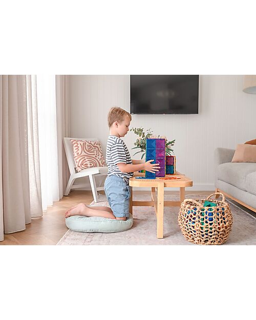 Connetix 18 Pezzi - Rettangoli - Arcobaleno - 100% Plastica ABS Atossica - Apprendimento STEM! Giochi Magnetici