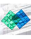 Connetix 2 Pezzi - Basi Magnetiche - Blu e Verde - 100% Plastica ABS Atossica - Apprendimento STEM! Giochi Magnetici