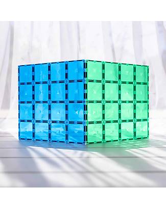 Connetix 2 Pezzi - Basi Magnetiche - Blu e Verde - 100% Plastica ABS Atossica - Apprendimento STEM! Giochi Magnetici