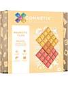Connetix 2 Pezzi - Basi Magnetiche - Pastello - Limone e Pesca - 100% Plastica ABS Atossica - Apprendimento STEM! Giochi Magnetici