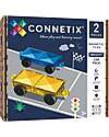 Connetix 2 Pezzi - Pacco Auto - Bright - 100% Plastica ABS Atossica - Apprendimento STEM! Giochi Magnetici