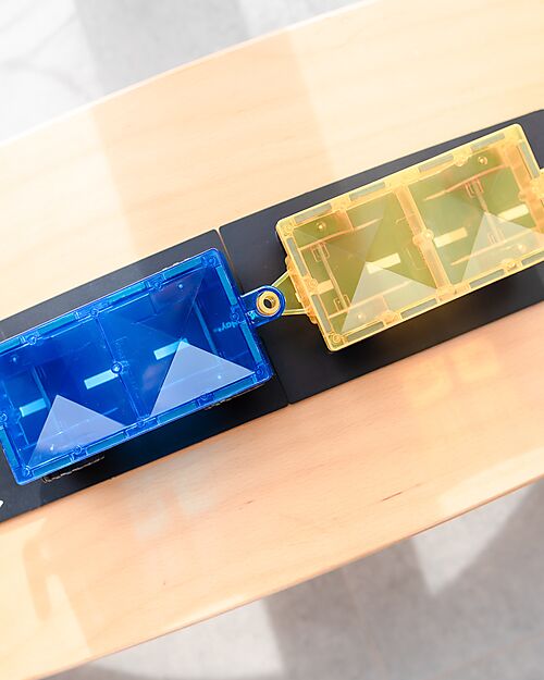 Connetix 2 Pezzi - Pacco Auto - Bright - 100% Plastica ABS Atossica - Apprendimento STEM! Giochi Magnetici