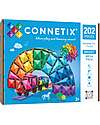 Connetix 202 Pezzi - Pacco Mega - Bright - 100% Plastica ABS Atossica - Apprendimento STEM! Giochi Magnetici