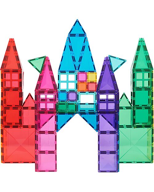 Connetix 202 Pezzi - Pacco Mega - Bright - 100% Plastica ABS Atossica - Apprendimento STEM! Giochi Magnetici