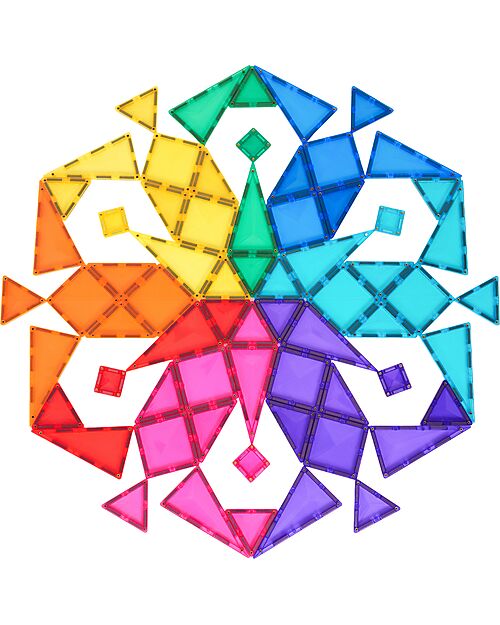 Connetix 202 Pezzi - Pacco Mega - Bright - 100% Plastica ABS Atossica - Apprendimento STEM! Giochi Magnetici