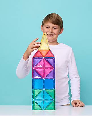 Connetix 202 Pezzi - Pacco Mega - Bright - 100% Plastica ABS Atossica - Apprendimento STEM! Giochi Magnetici