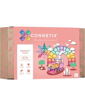 Connetix 202 Pezzi - Pacco Mega - Pastello - 100% Plastica ABS Atossica - Apprendimento STEM! Giochi Magnetici