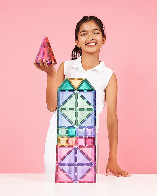 Connetix 202 Pezzi - Pacco Mega - Pastello - 100% Plastica ABS Atossica - Apprendimento STEM! Giochi Magnetici