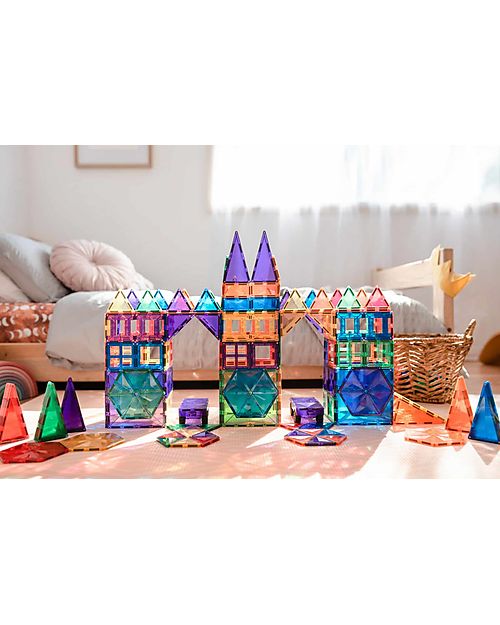 Connetix 212 Pezzi - Mega Set - Arcobaleno - 100% Plastica ABS Atossica - Apprendimento STEM! Giochi Magnetici