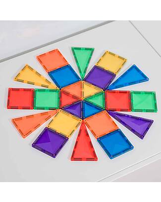 Connetix 24 Pezzi Confezione Mini - Rainbow - 100% Plastica ABS Atossica - Apprendimento STEAM! Giochi Magnetici