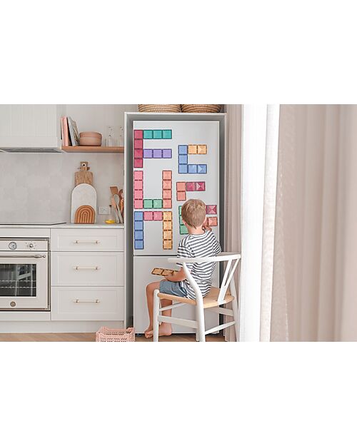 Connetix 24 Pezzi - Rettangoli - Pastello - 100% Plastica ABS Atossica - Apprendimento STEM! Giochi Magnetici