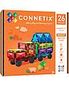 Connetix 26 Pezzi - Pacco Movimento - Bright - 100% Plastica ABS Atossica - Apprendimento STEM! Giochi Magnetici