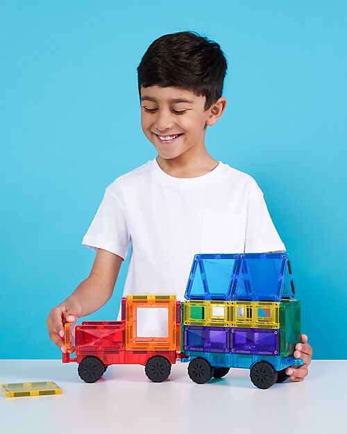 Connetix 26 Pezzi - Pacco Movimento - Bright - 100% Plastica ABS Atossica - Apprendimento STEM! Giochi Magnetici