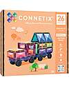 Connetix 26 Pezzi - Pacco Movimento - Pastello - 100% Plastica ABS Atossica - Apprendimento STEM! Giochi Magnetici