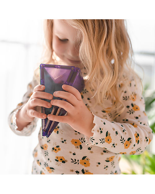 Connetix 30 Pezzi - Forme Geometriche - Arcobaleno - 100% Plastica ABS Atossica - Apprendimento STEM! Giochi Magnetici