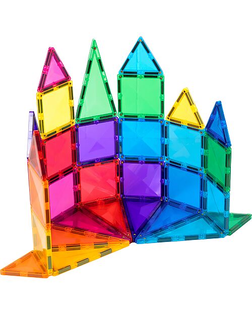 Connetix 32 Pezzi - Pacco Scoperta - Bright - 100% Plastica ABS Atossica - Apprendimento STEM! Giochi Magnetici