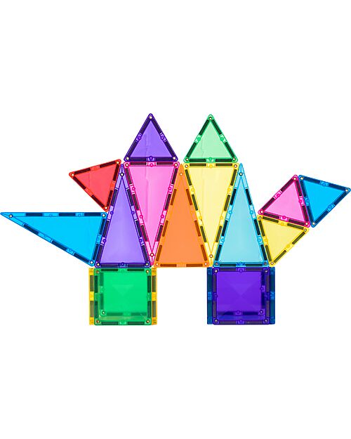 Connetix 32 Pezzi - Pacco Scoperta - Bright - 100% Plastica ABS Atossica - Apprendimento STEM! Giochi Magnetici