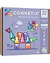 Connetix 32 Pezzi - Pacco Scoperta - Pastello - 100% Plastica ABS Atossica - Apprendimento STEM! Giochi Magnetici