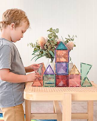 Connetix 32 Pezzi - Pacco Scoperta - Pastello - 100% Plastica ABS Atossica - Apprendimento STEM! Giochi Magnetici