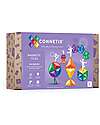Connetix 36 Pezzi - Pacco Espansione Forme - Arcobaleno - 100% Plastica ABS Atossica - Apprendimento STEM! Giochi Magnetici