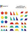 Connetix 36 Pezzi - Pacco Espansione Forme - Arcobaleno - 100% Plastica ABS Atossica - Apprendimento STEM! Giochi Magnetici