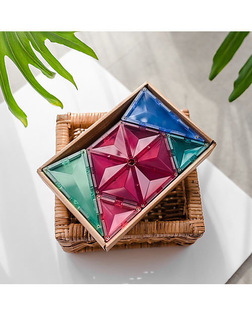 Connetix 40 Pezzi - Forme Geometriche - Pastello - 100% Plastica ABS Atossica - Apprendimento STEM! Giochi Magnetici