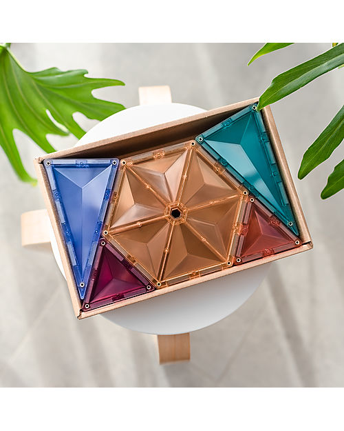 Connetix 40 Pezzi - Forme Geometriche - Pastello - 100% Plastica ABS Atossica - Apprendimento STEM! Giochi Magnetici