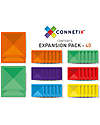 Connetix 40 Pezzi - Pacco Espansione - Arcobaleno - 100% Plastica ABS Atossica - Apprendimento STEM! Giochi Magnetici