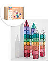 Connetix 40 Pezzi - Tessere Magnetiche - Piccole e Grandi - Pastello - 100% Plastica ABS Atossica Giochi Magnetici