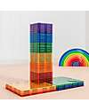 Connetix 42 Pezzi - Pacco Espansione - Arcobaleno - 100% Plastica ABS Atossica - Apprendimento STEM! Giochi Magnetici