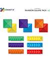 Connetix 42 Pezzi - Pacco Espansione - Arcobaleno - 100% Plastica ABS Atossica - Apprendimento STEM! Giochi Magnetici