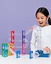 Connetix 47 Pezzi - Pacco Pista Palline - Launcher - 100% Plastica ABS Atossica - Apprendimento STEM! Giochi Magnetici