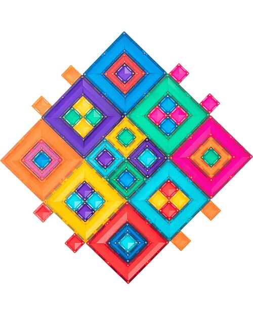 Connetix 48 Pezzi - Pacco Cornici - Bright - 100% Plastica ABS Atossica - Apprendimento STEM! Giochi Magnetici