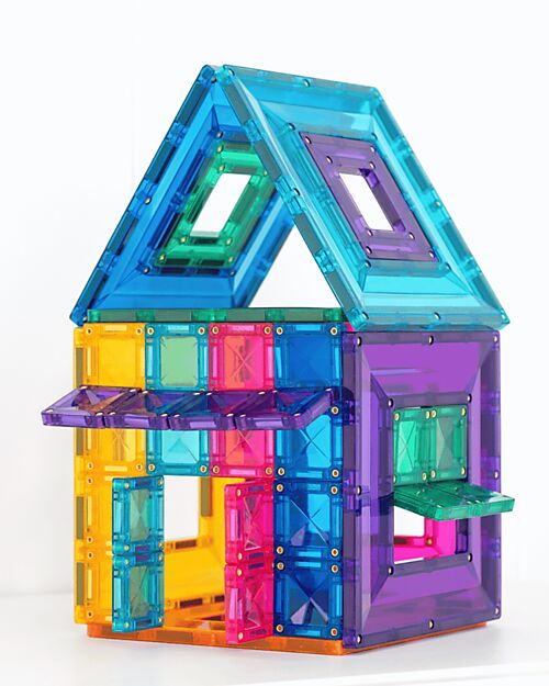 Connetix 48 Pezzi - Pacco Cornici - Bright - 100% Plastica ABS Atossica - Apprendimento STEM! Giochi Magnetici