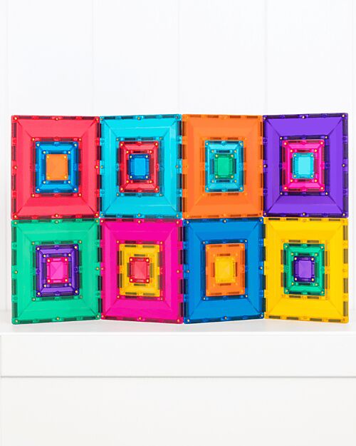 Connetix 48 Pezzi - Pacco Cornici - Bright - 100% Plastica ABS Atossica - Apprendimento STEM! Giochi Magnetici