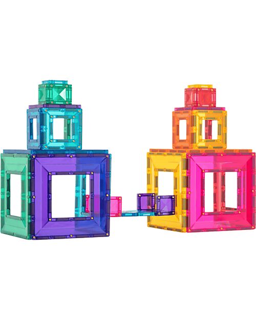 Connetix 48 Pezzi - Pacco Cornici Portal - Bright - 100% Plastica ABS Atossica - Apprendimento STEM! Giochi Magnetici