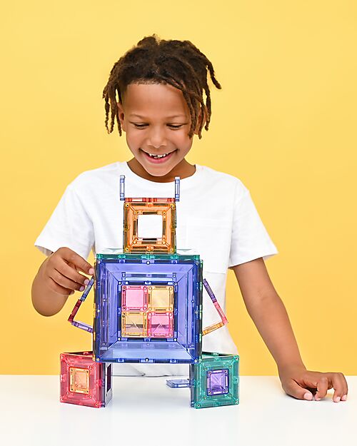 Connetix 48 Pezzi - Pacco Cornici Portal - Pastello - 100% Plastica ABS Atossica - Apprendimento STEM! - +3 anni Giochi Magnetici