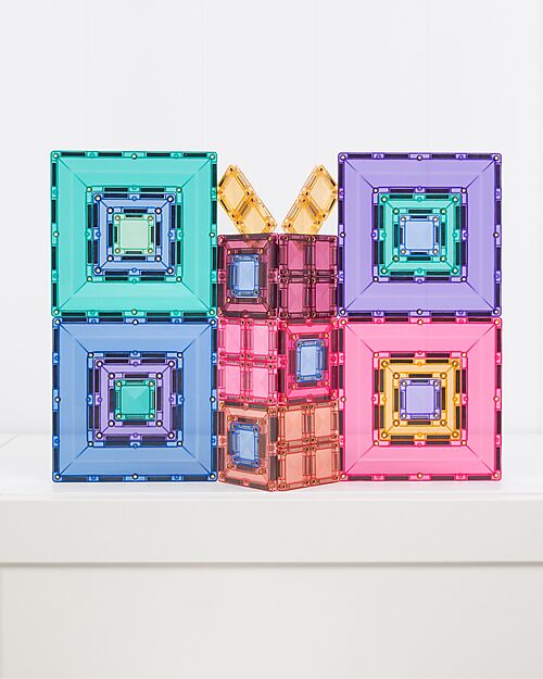 Connetix 48 Pezzi - Pacco Cornici Portal - Pastello - 100% Plastica ABS Atossica - Apprendimento STEM! Giochi Magnetici