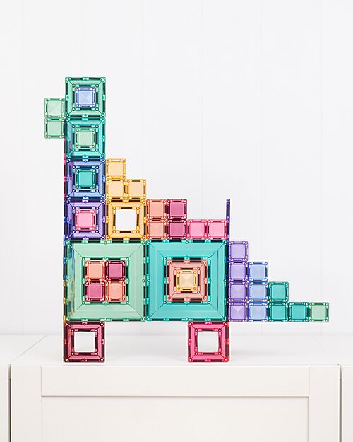 Connetix 48 Pezzi - Pacco Cornici Portal - Pastello - 100% Plastica ABS Atossica - Apprendimento STEM! Giochi Magnetici